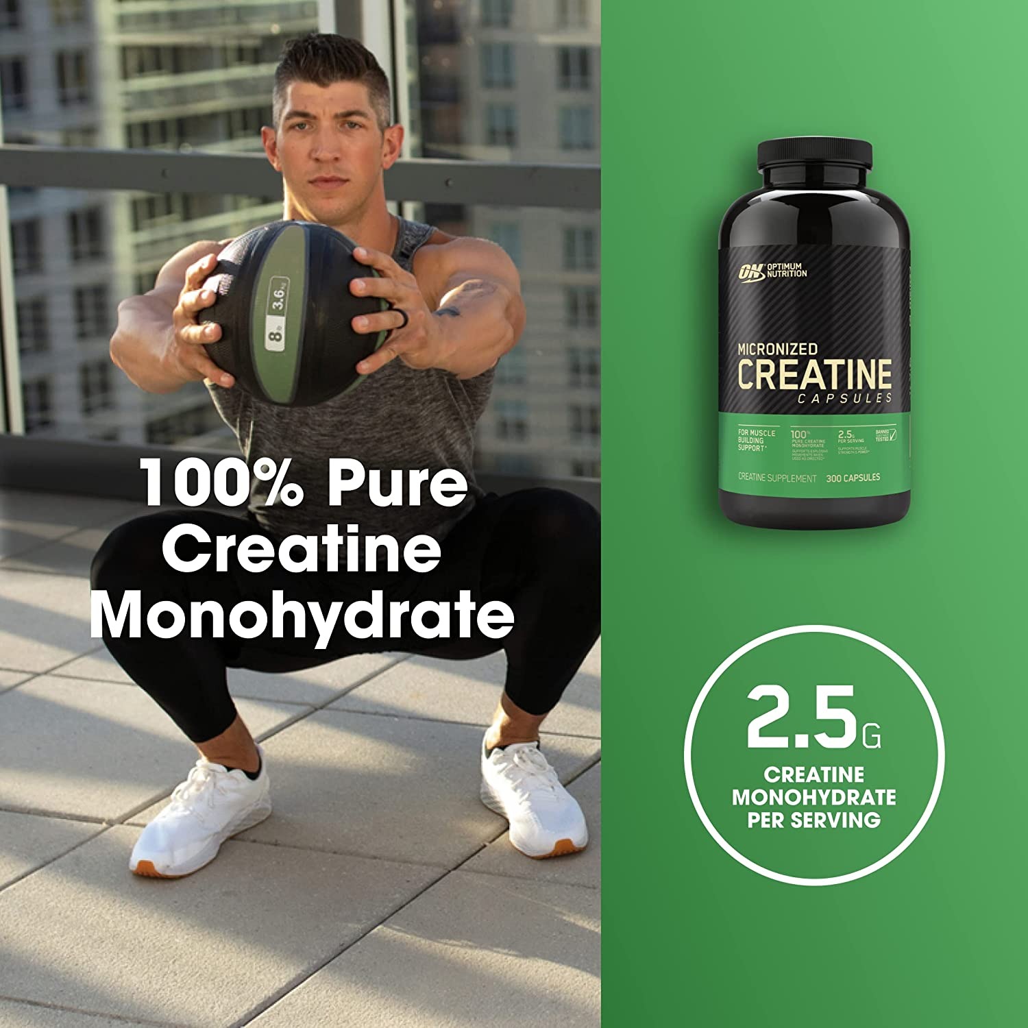 Optimum Nutrition Creatine Monohydrate - 100 Capsules