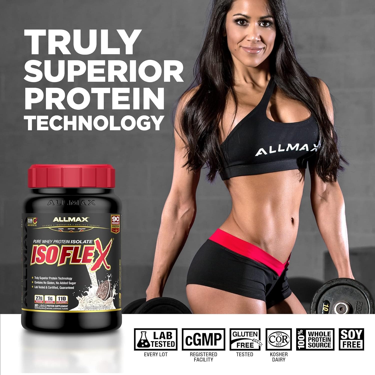 ALLMAX Nutrition - ISOFLEX Whey Protein Isolate 5 lb (75 servings )