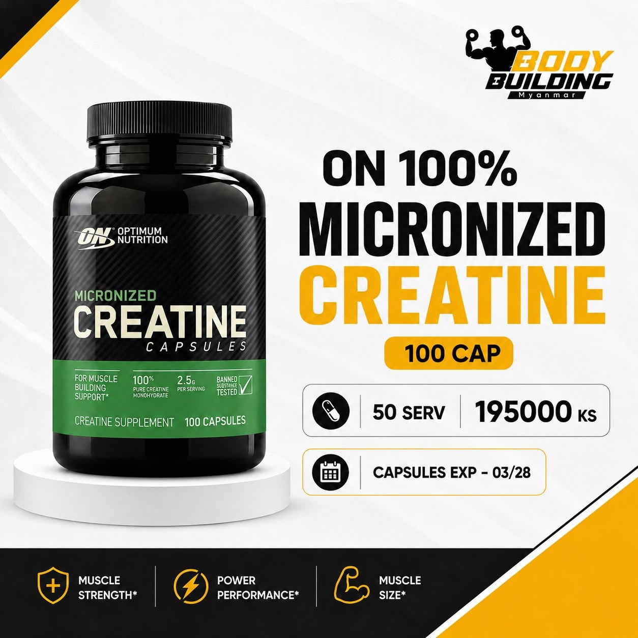 ON -  MICRONIZED CREATINE CAPSULES