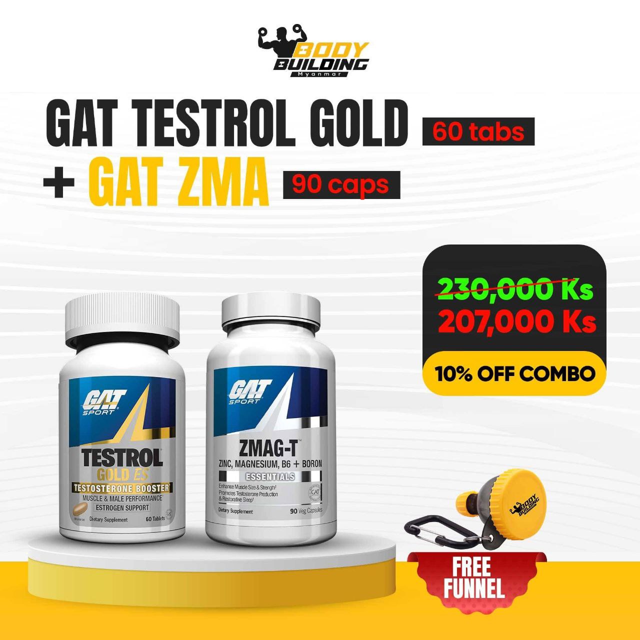10% OFF/GAT Testrol Gold (60 tabs) + GAT ZMAG (90 caps)
