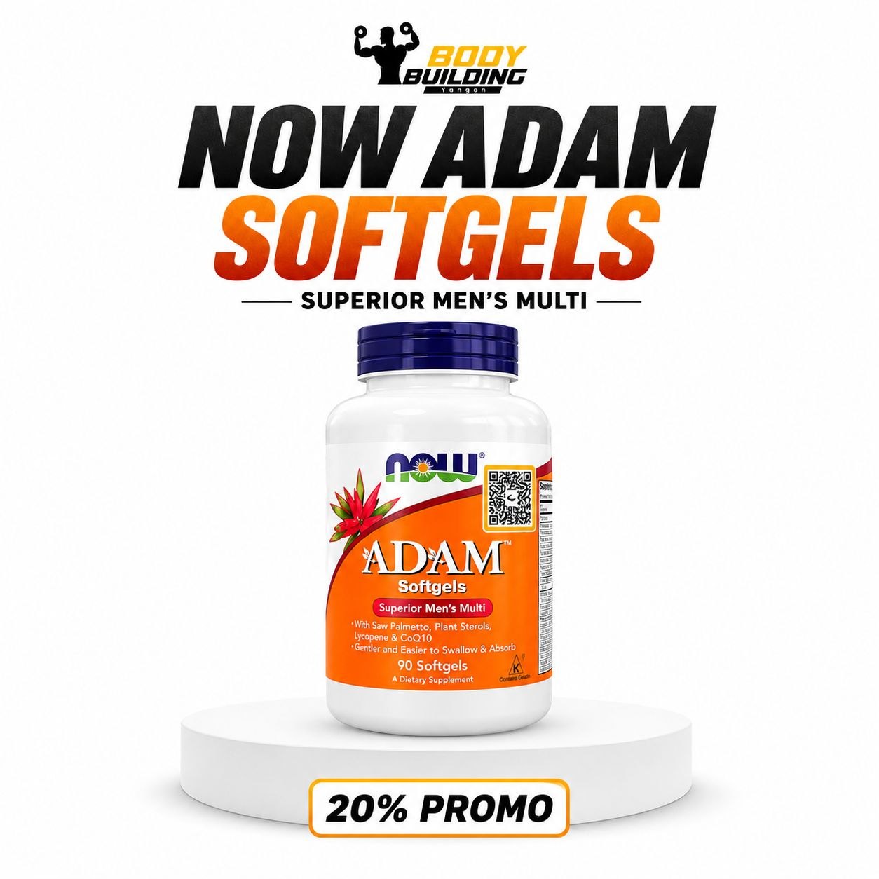20% OFF / NOW Foods - ADAM -Superior Men's Multi, 90 Softgels