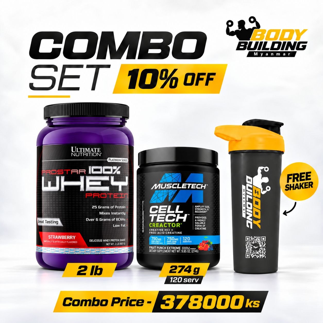 (10%OFF) UN PROSTAR WHEY (2LB) + MT CELL TECH (120 SERV) + FREE SHAKER